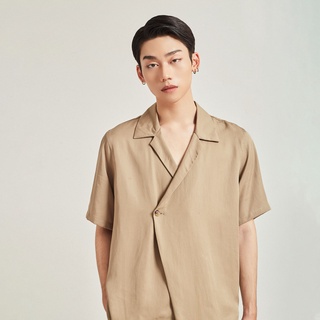 Áo sơ mi ngắn tay nam vạt chéo Highway (Menswear) Gabby