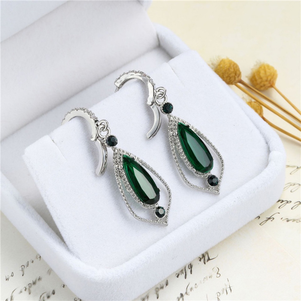 Bông Tai Hình Học Đính Đá Zircon Thời Trang Dự Tiệc