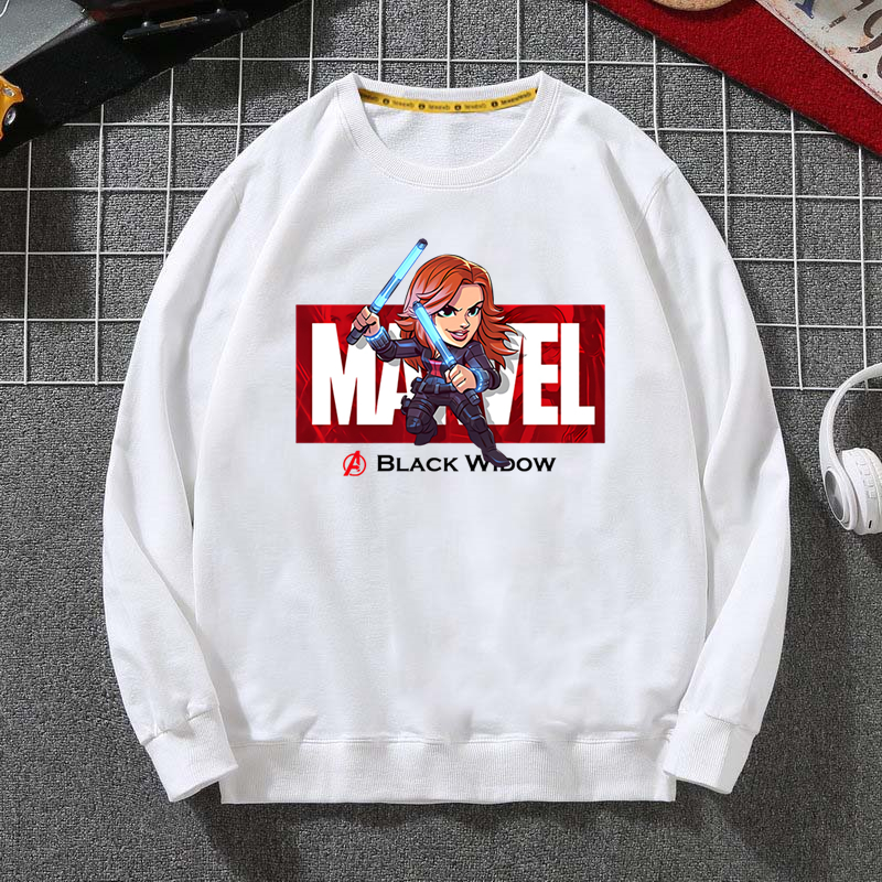 Marvel Áo Hoodie Màu Trơn In Hình Siêu Anh Hùng Cho Nam Và Nữ