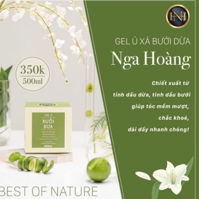 Gel Ủ bưởi Dừa Argan siêu mềm mượt- Gel ủ bưởi Nga Hoàng- giúp tóc mềm mượt, hết khô xơ, nhanh dài