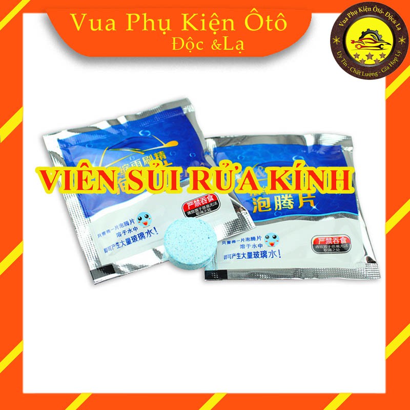 Combo 10 viên sủi rửa kính ô tô (1viên pha 4 lít nước)- nước rửa kính combo 50v