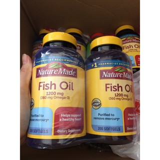 DẦU CÁ FISH OIL NATURE MADE OMEGA-3 200viên