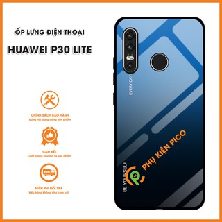 Ốp lưng P30 Lite đổi màu gradient - Ốp lưng Huawei P30 Lite mặt kính màu gradient chống sốc