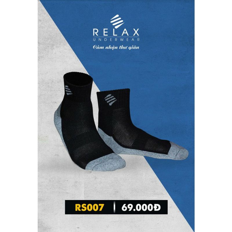 Vớ chân, Bít tất nam thể thao Relax  thấm hút , chống hôi chân