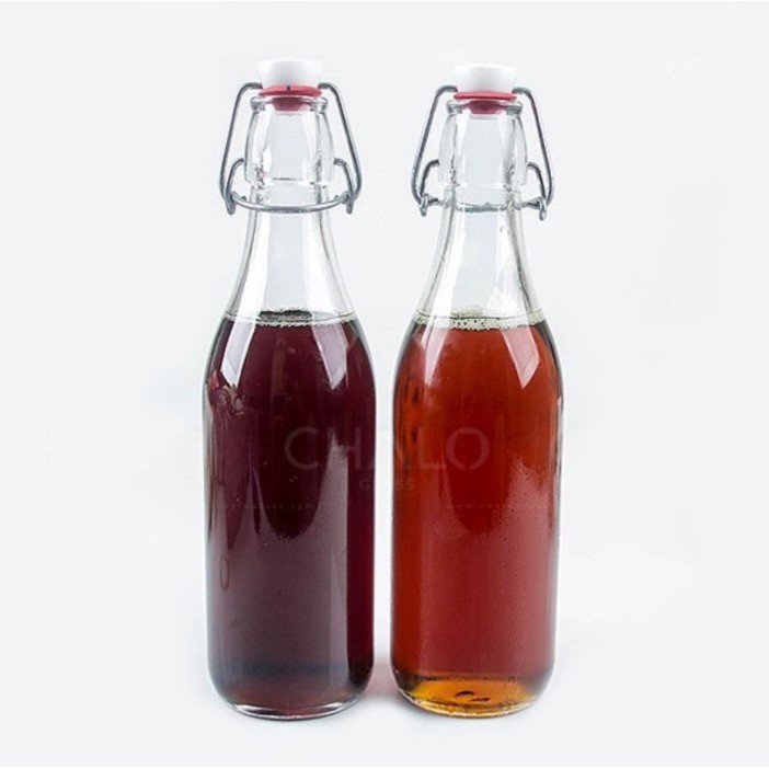 Chai thủy tinh nắp cài kim loại đựng thực phẩm, nuôi nấm thủy sâm Kombucha 500ML