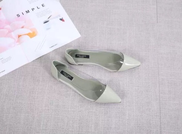 (ORDER) Giày bệt da bóng phối trong suốt BIG SIZE 30-45 | BigBuy360 - bigbuy360.vn