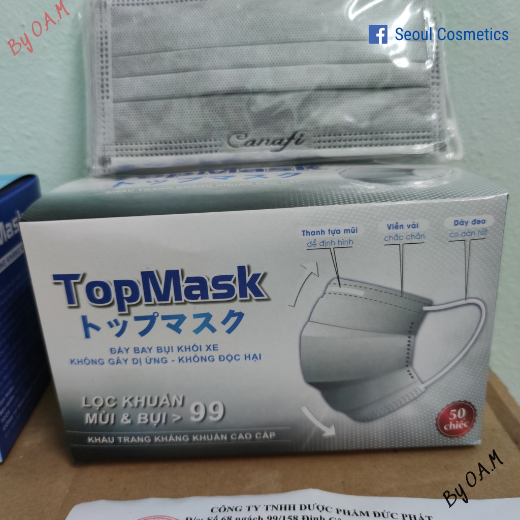 Khẩu trang y tế 4 lớp Topmask kháng khuẩn kháng bụi 99 cao cấp