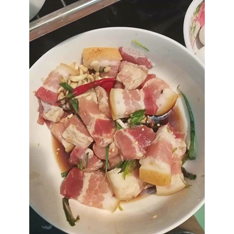 1kg Ba chỉ Heo rút sườn