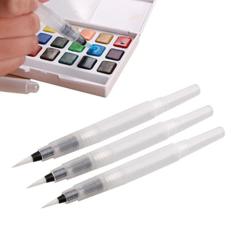 Set 3 Bút Cọ Vẽ Màu Nước Nhiều Kích Cỡ Tiện Dụng