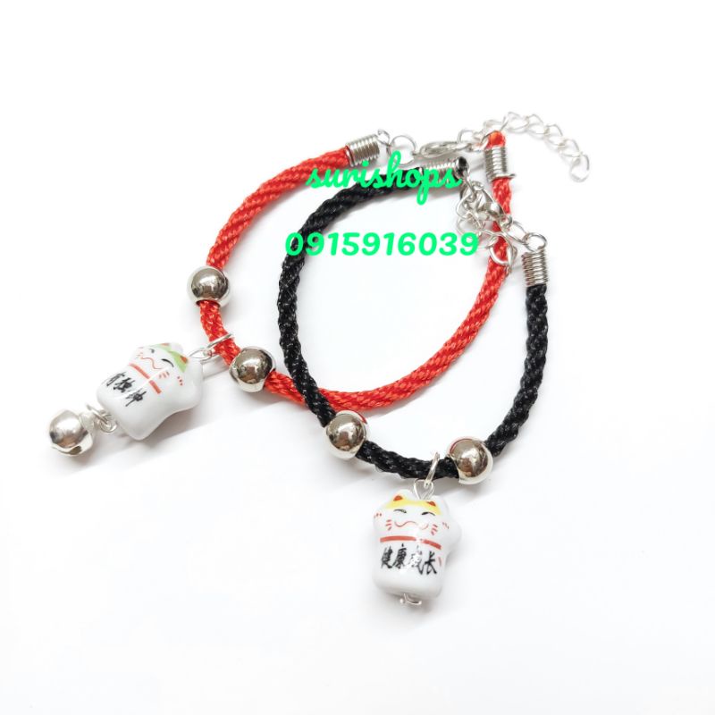 Vòng đỏ may mắn mix mèo thần tài, chỉ đỏ may mắn