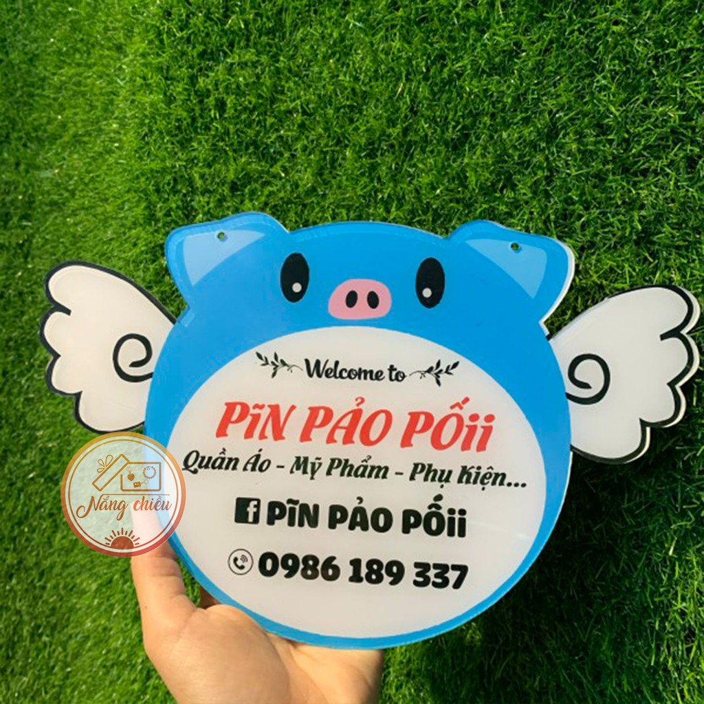 BẢNG HIỆU MICA DORAEMON - Biển hiệu thiết kế thông tin shop theo yêu cầu - Free thiết kế