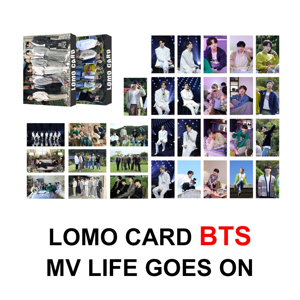 Lomo Card BTS mv "Life Goes ON" - 1 hộp gồm 30 ảnh