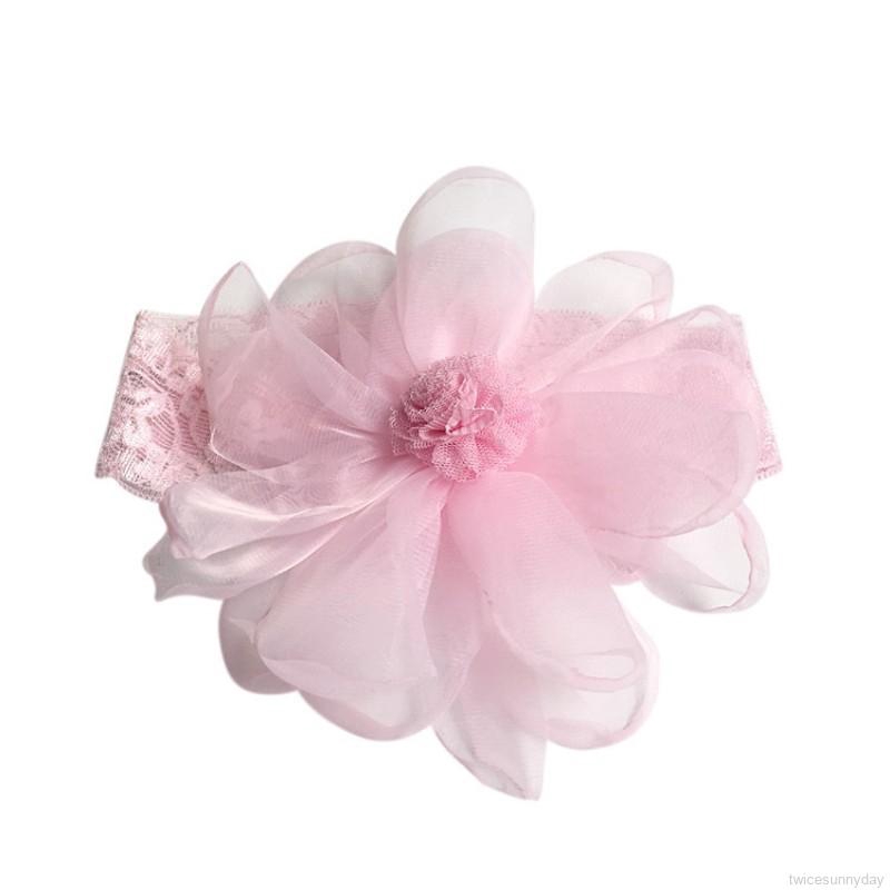 Băng đô lưới đính hoa giả xinh xắn cho bé gái