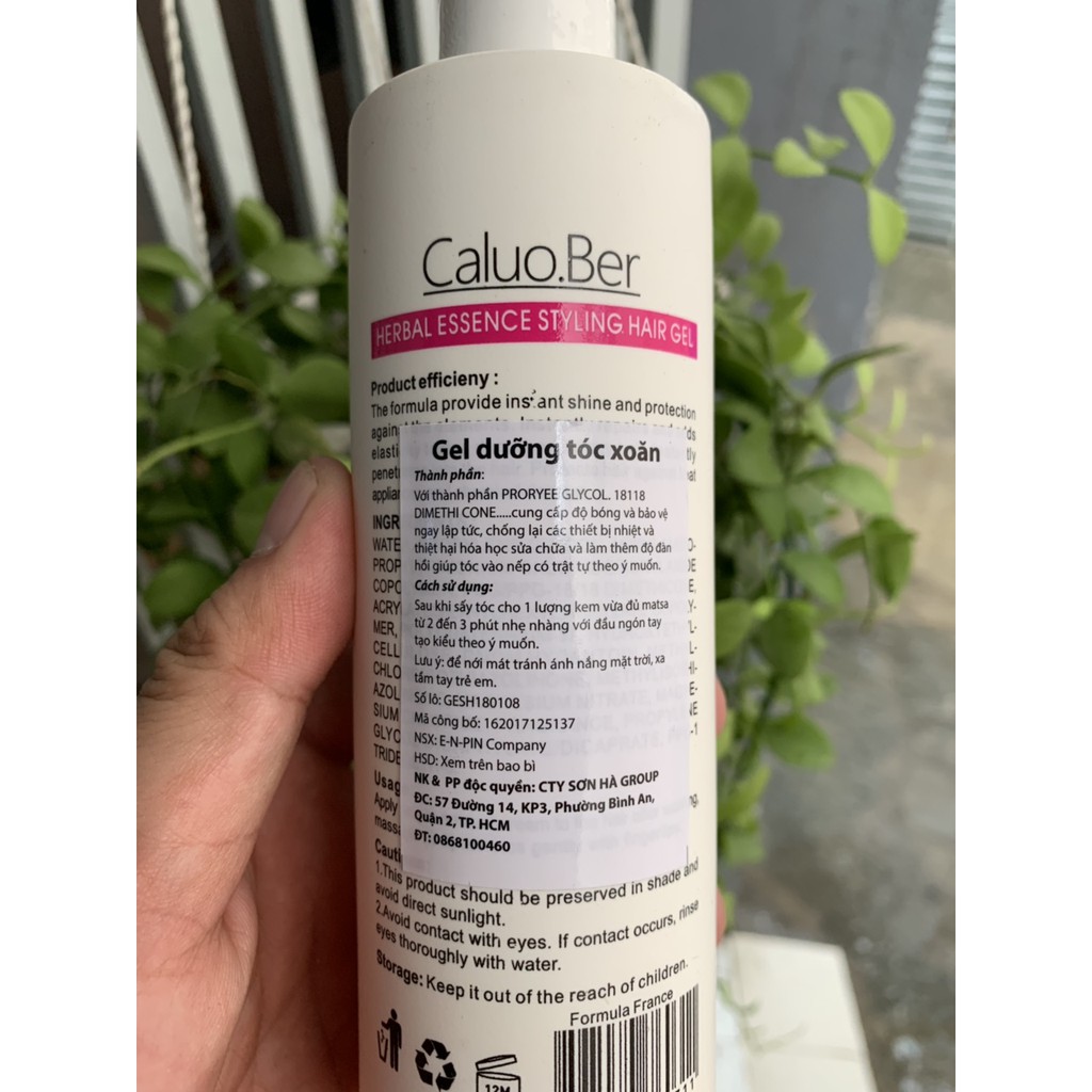 [#Calou.Ber] Gel dưỡng tóc xoăn Caluo.Ber Styling Hair Gel 300ml