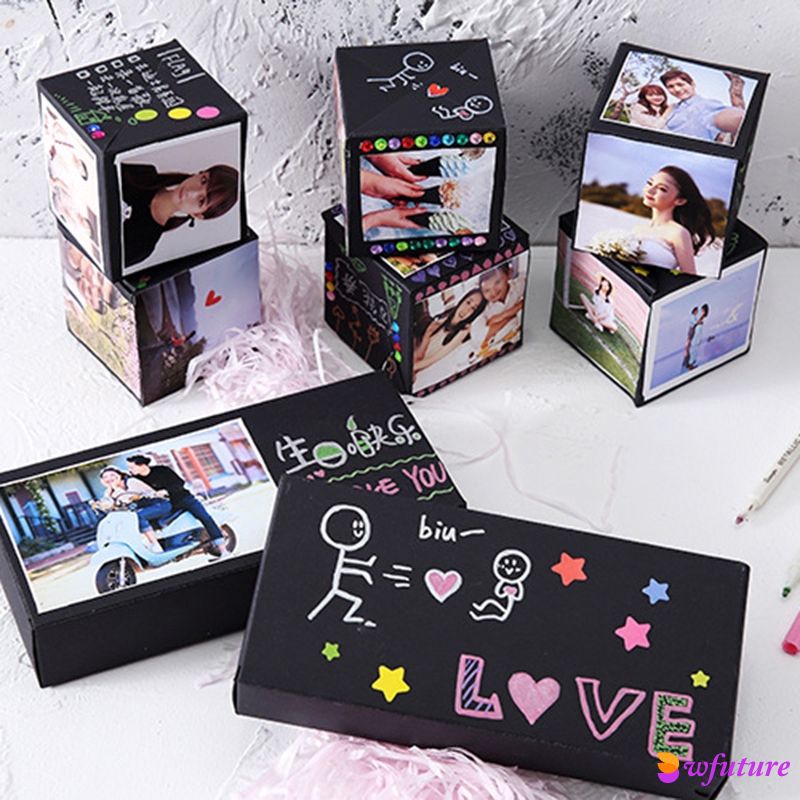 ♝♝ Creative Surprise  Bounce Box Gift Explosion for Anniversary Scrapbook DIY Photo Album Birthday Gift