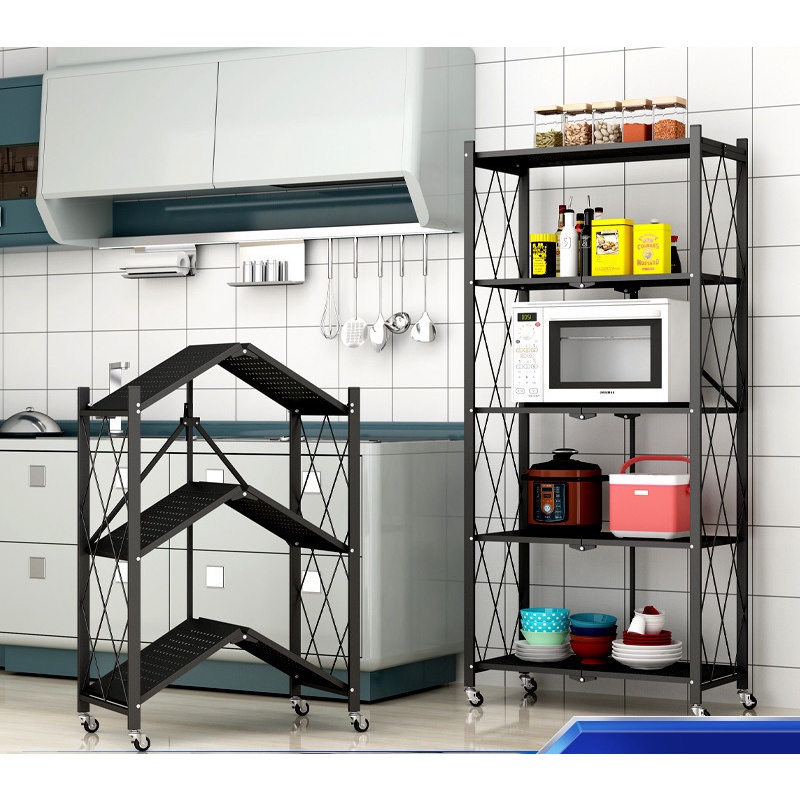 Kệ Gấp Gọn - Để Đồ Đa Năng 3/4/5 tầng có bánh xe di chuyển