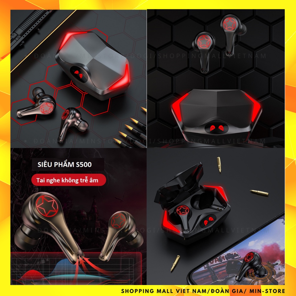 Tai nghe Bluetooth Gaming S500 không dây âm trầm đầy đủ Chống ồn chủ động HiFi Stereo