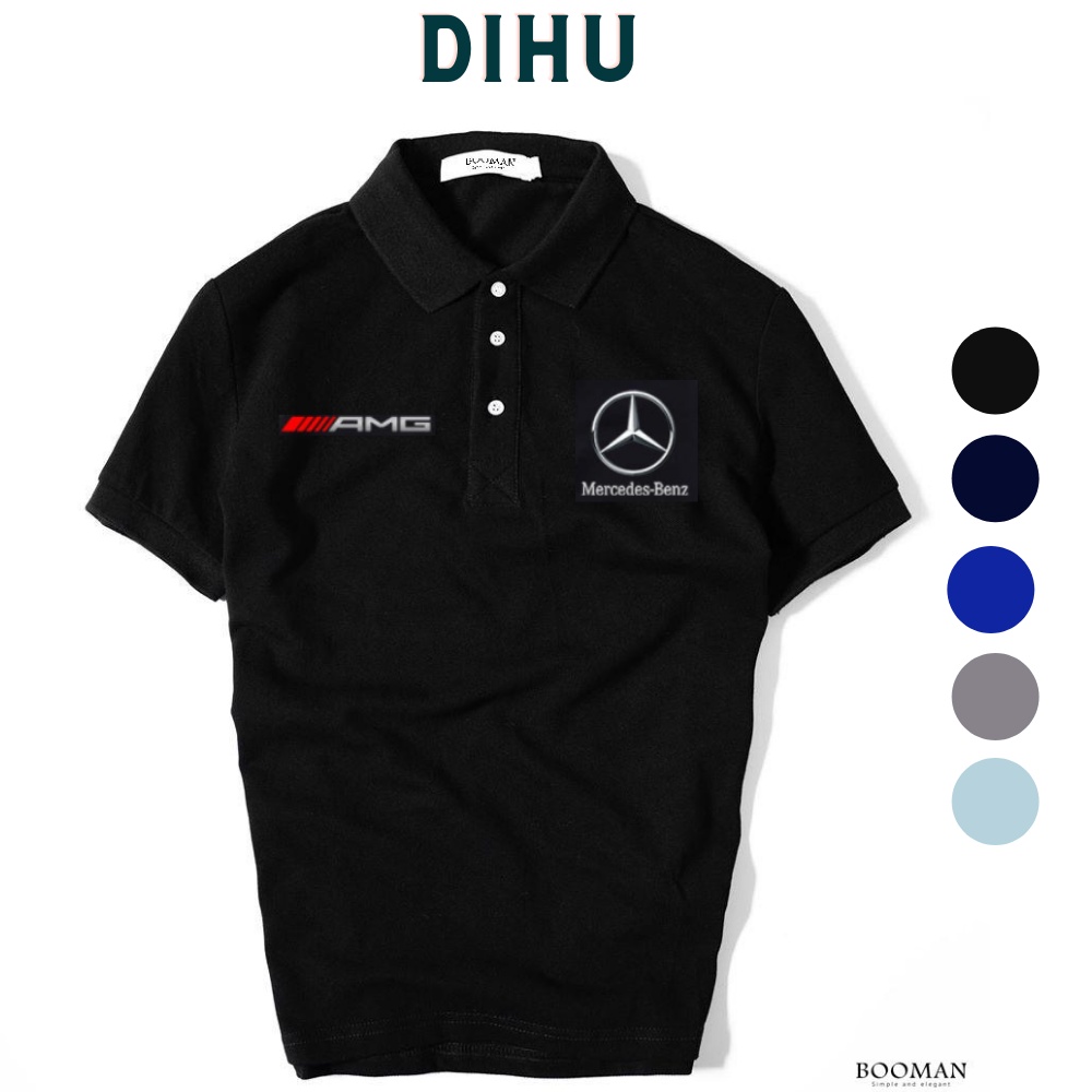 Áo thun polo Mercedes AMG cotton cao cấp có cổ Chính Hãng - Áo sang trọng, mát, không xù lông dihu fashion