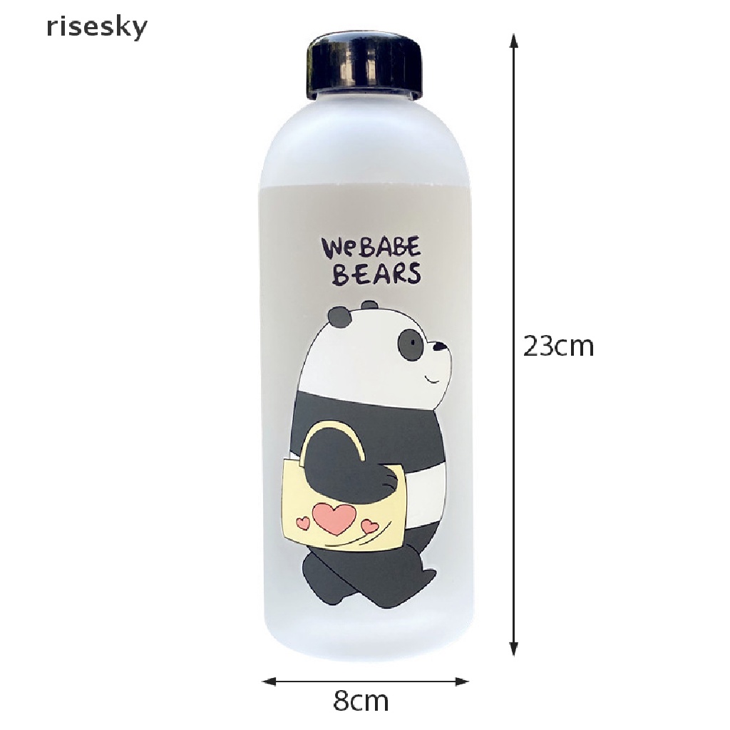 Bình Nước Nhựa Trong Suốt Hình Gấu Trúc Dễ Thương 1000ml ♨Trên đó