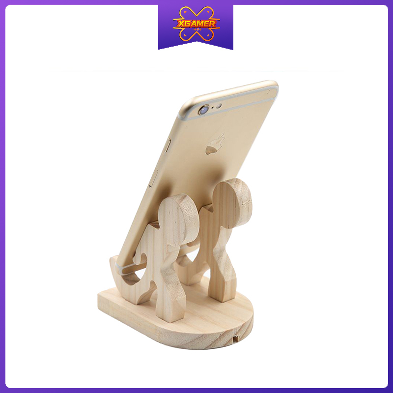 XGamer Multifunctional livesteam phone stand desktop support universal lazy bedside TV ipad flat solid wood base