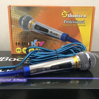 Mic hát có dây ktv sn688, hút âm tốt phù hợp chơi karaoke gia đình
