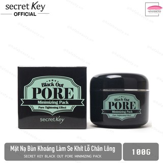 Mặt nạ bùn khoáng làm sạch mụn đầu đen Secret Key Black Out Pore Minimizing Pack Pore Tightening Effect 100g