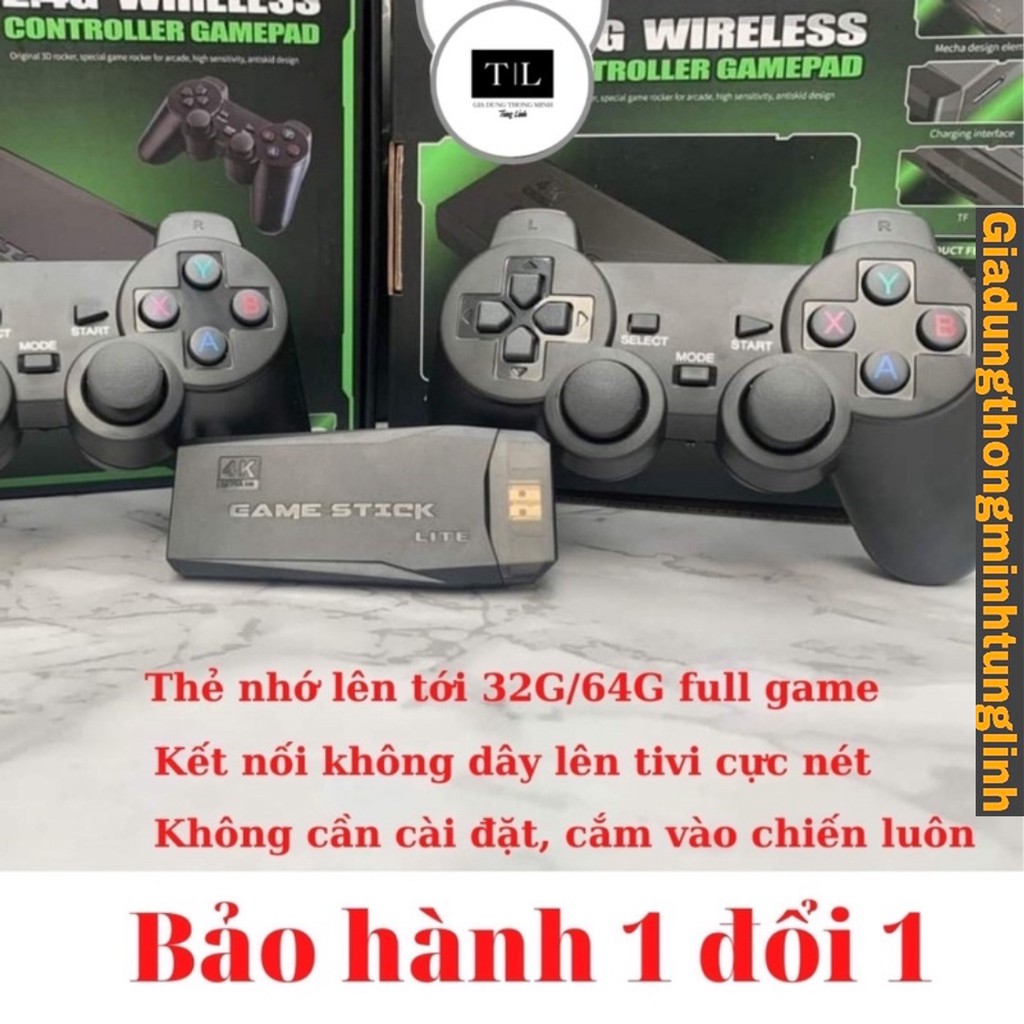 Máy Chơi Game Stick 3500 Lite HDMI - Máy điện tử 4 nút cầm tay không dây hỗ trợ hai người chơi cùng lúc 32GB 64GB