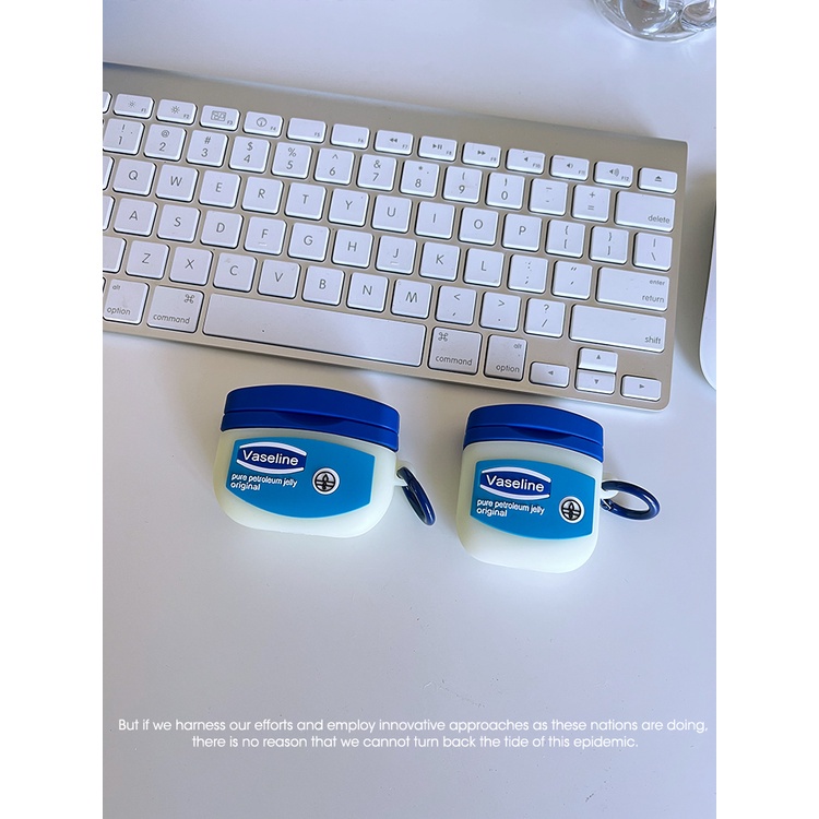 VASELINE Vỏ Bảo Vệ Hộp Sạc Tai Nghe AirPods 1 / 2 / 3 / Pro 2 Hình Kẹo Cao Su Hồng Dễ Thương
