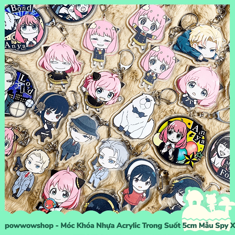 Móc Khóa Nhựa Acrylic 5cm Trong Suốt Phong Cach Anime Manga Sp X Family