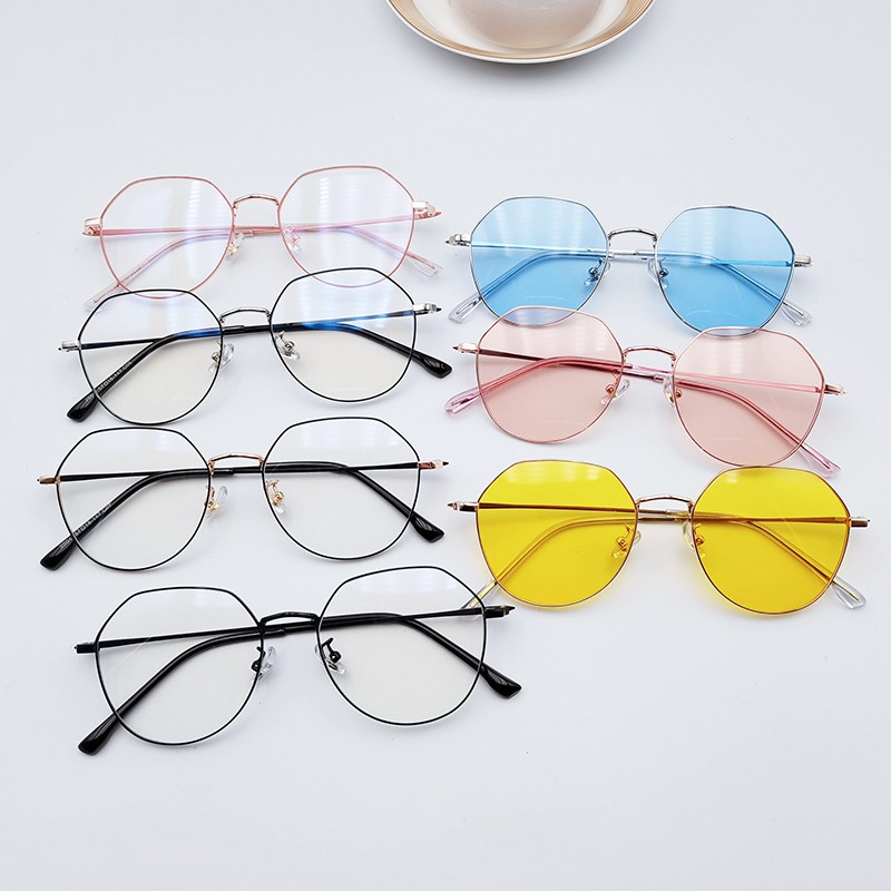 Mắt Kính Chống Bức Xạ Phong Cách Hàn Quốc Retro Thời Trang Cho Nữ