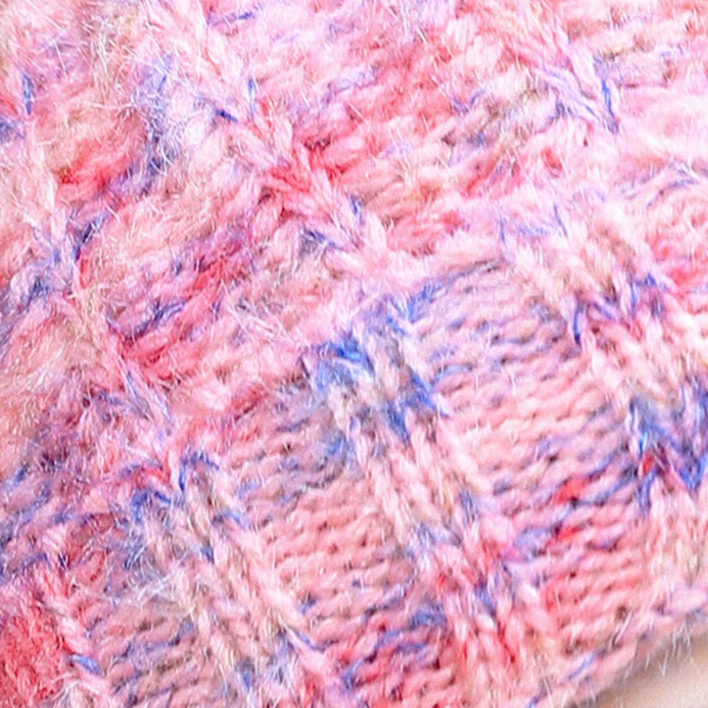 Mũ Beanie Dệt Kim Màu Trơn Co Giãn Thoải Mái Giữ Ấm Cho Nữ