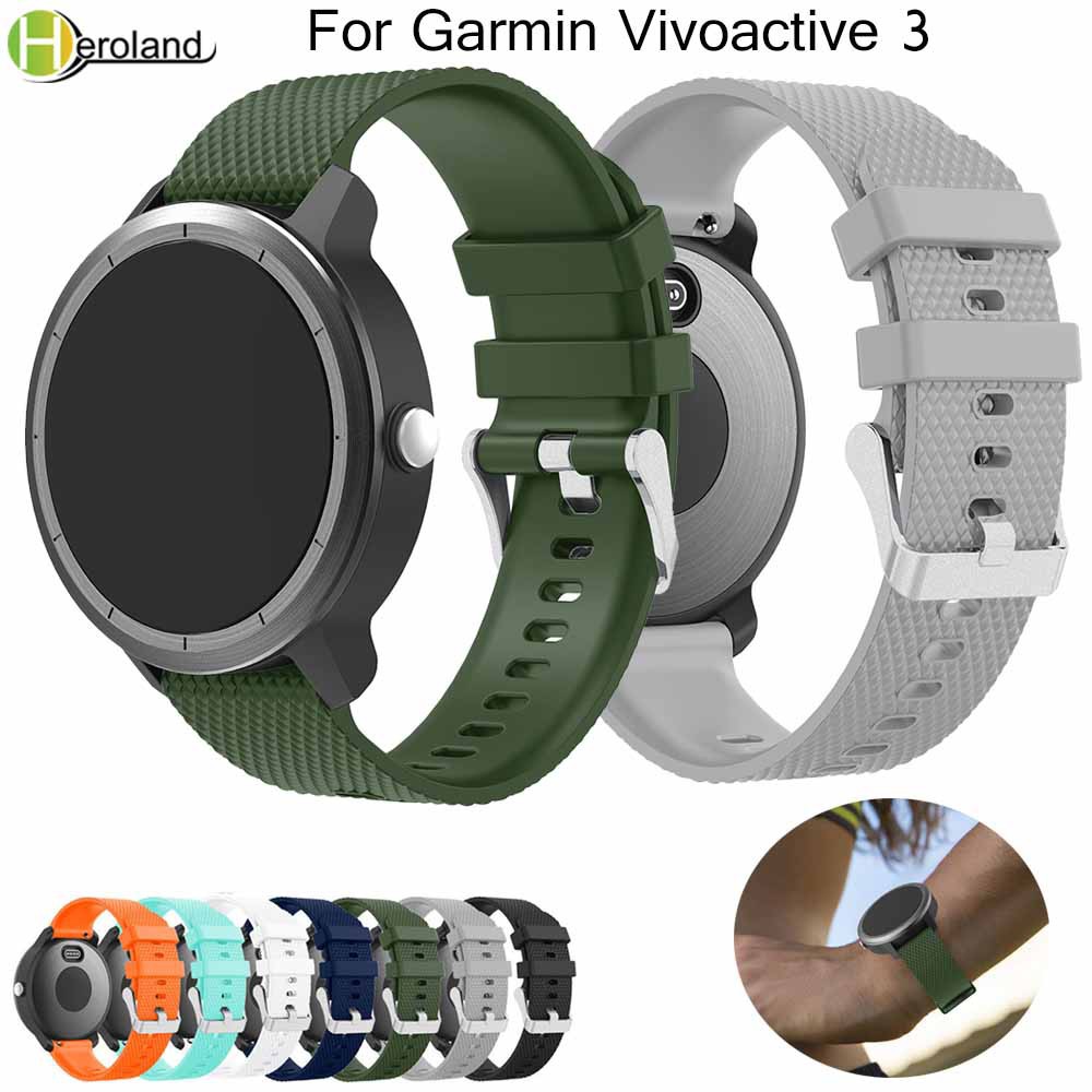 Dây đeo silicone mềm thay thế cho đồng hồ thông minh Garmin Vivoactive 3 / vivoactive 3 music / HUAWEI WATCH GT 2 42mm