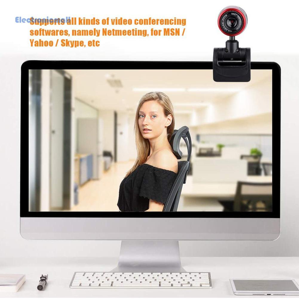 Webcam điện tử USB 2.0 HD kèm micro hỗ trợ phát sóng trực tiếp | BigBuy360 - bigbuy360.vn