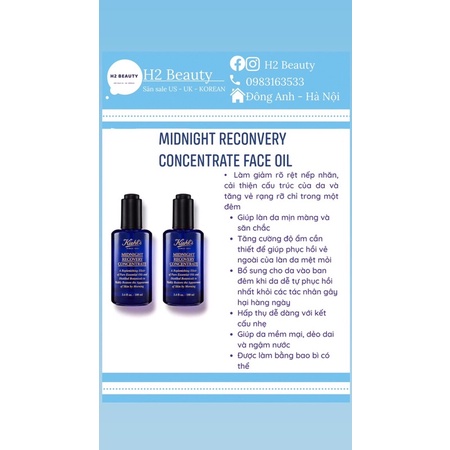 (AUTH - BILL US) Serum Kiehl's Midnight Recovery Concentrat