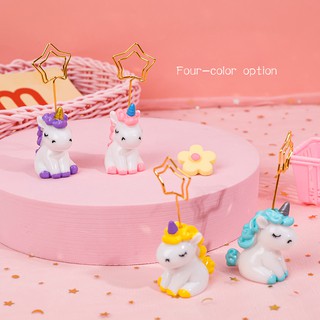 Kẹp ảnh/tài liệu/giấy tờ kèm tượng kỳ lân siêu đáng yêu