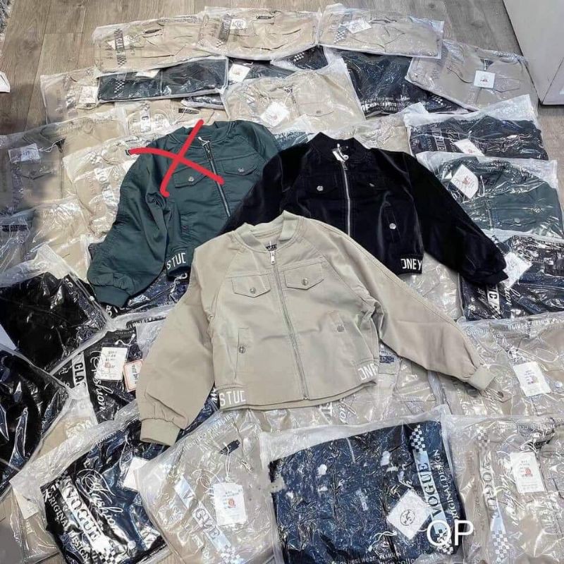 Áo khoác da bomber chun chữ siêu hót BCi