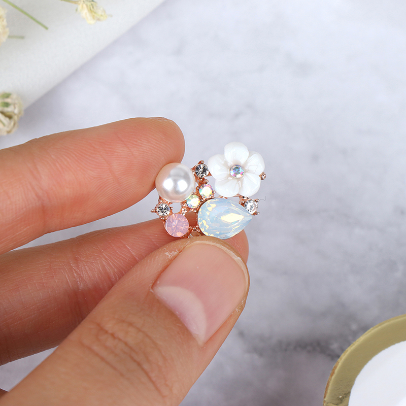 Set 10 KẹP TóC HìNh Hoa ĐíNh Kim Cương Giả NhiềU MàU SắC