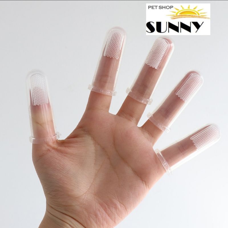 Bàn chải xỏ ngón chà lông hamster, sóc, thú nhỏ (1 cái)