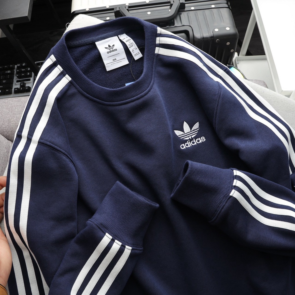 Áo Sweater Unisex tay dài thun cotton nỉ chân cua logo thêu chuẩn VNXK