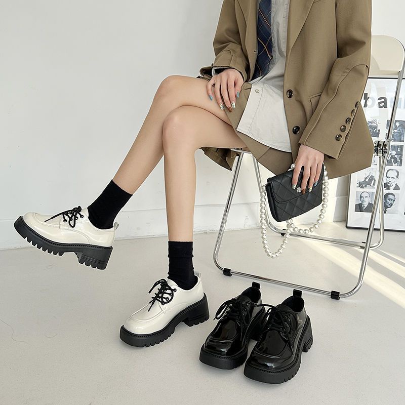 Giày Da Đế Mềm Dày Phong Cách Anh Quốc Thời Trang Xuân Thu FT2678