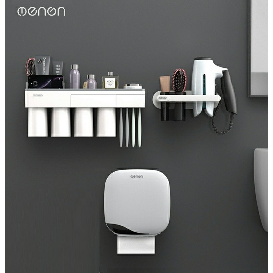 Kệ Nhà Tắm OENON, Giá treo bàn chải đánh răng máy sấy tốc, Hộp đựng giấy vệ sinh
