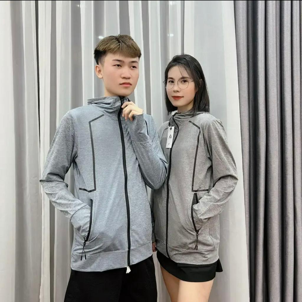 Áo chống nắng nam nữ sợi tre cao cấp chất vải lạnh mặc thoáng mát, tay áo che qua mu bàn tay chống tia UV cao cấp nhất