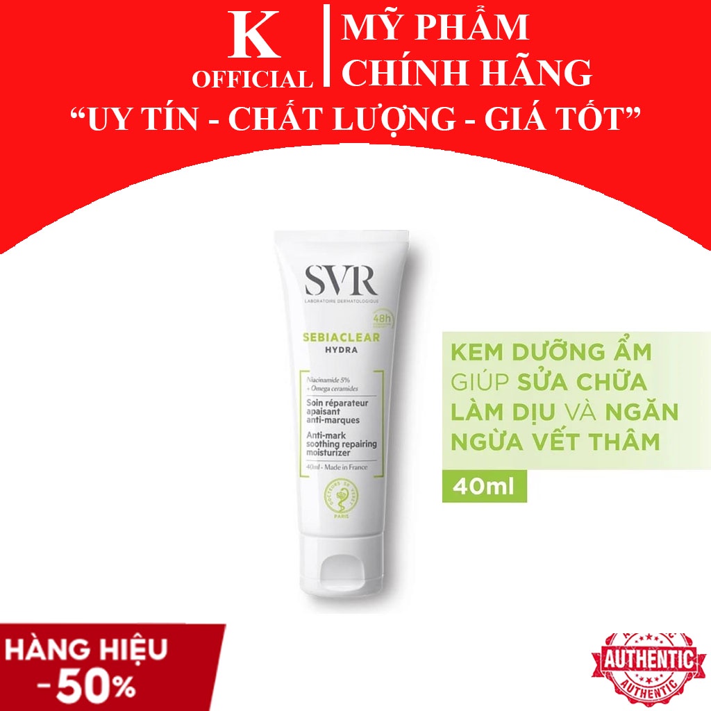 Kem Dưỡng SVR Sebiaclear Hydra Giảm Thâm Mụn Cho Da Dầu 40ml