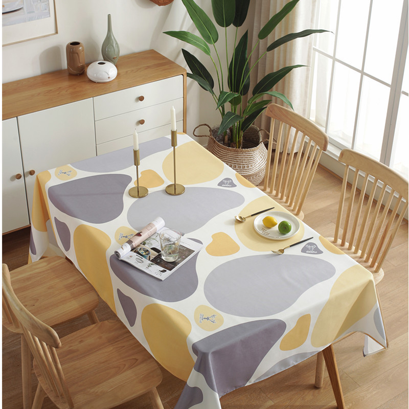 Khăn trải bàn hình chữ nhật họa tiết hình độc đáo chống thấm nước