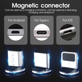 _Cáp sạc từ hút nam châm đầu Iphone Android Type C | micro USB
