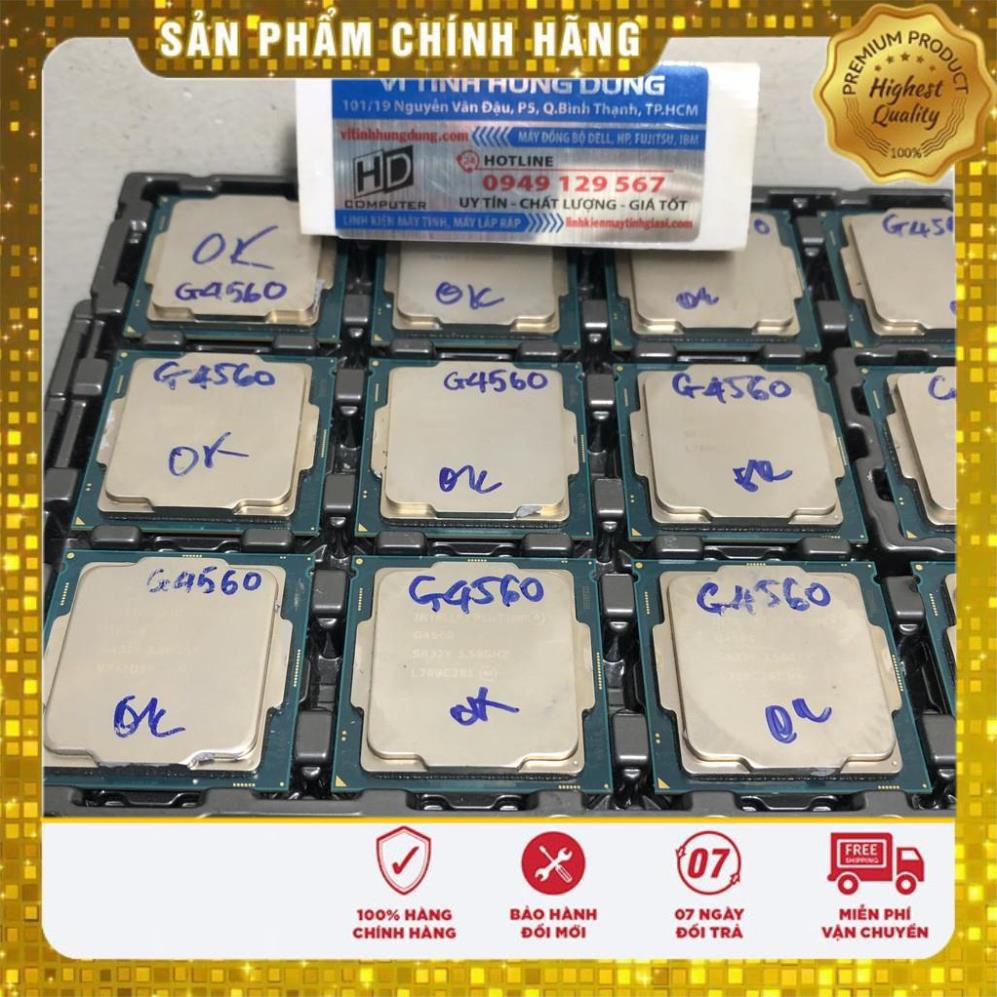 (giá khai trương)  CPU sk 1151, G3930, G4400, G4560, G4600 chíp máy tính chạy main H110, B150, B250