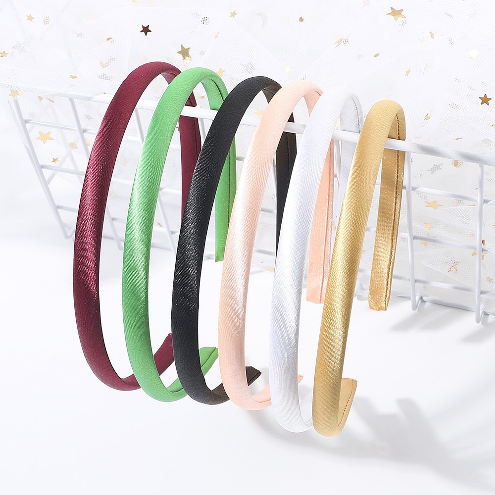 Băng Đô Cài Tóc Bằng Vải Satin Bóng, Bờm Tóc Cute Nhiều Màu Xinh Xăn Điệu Đà Cho Nữ
