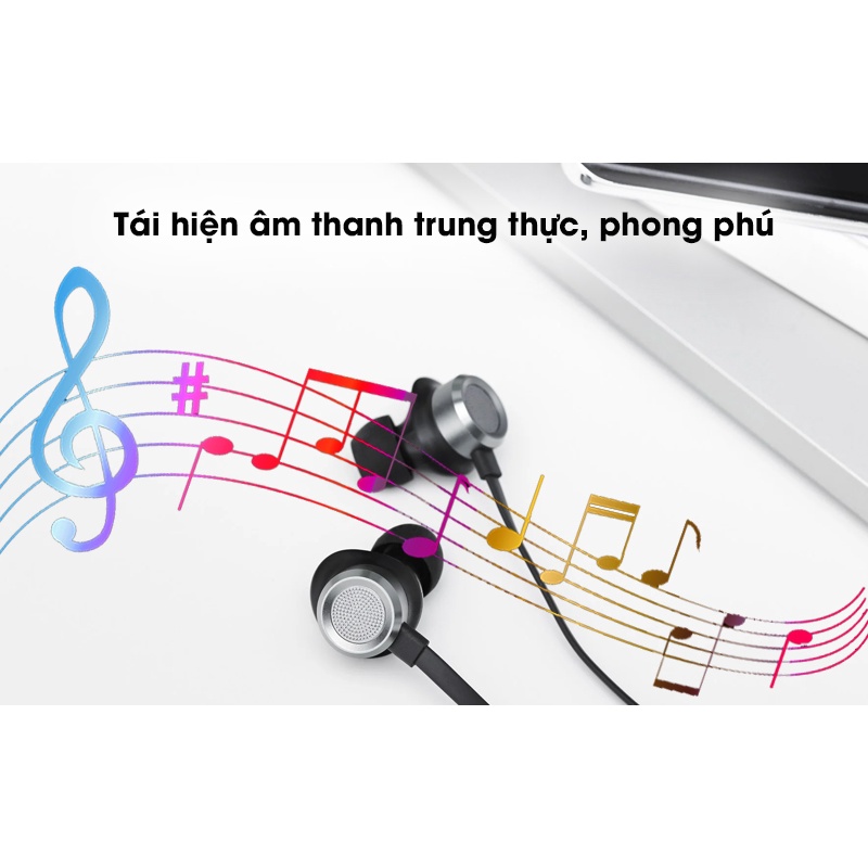 Tai nghe Bluetooth nhét tai Rapoo S150 Đen - Thời gian sử dụng 7 tiếng