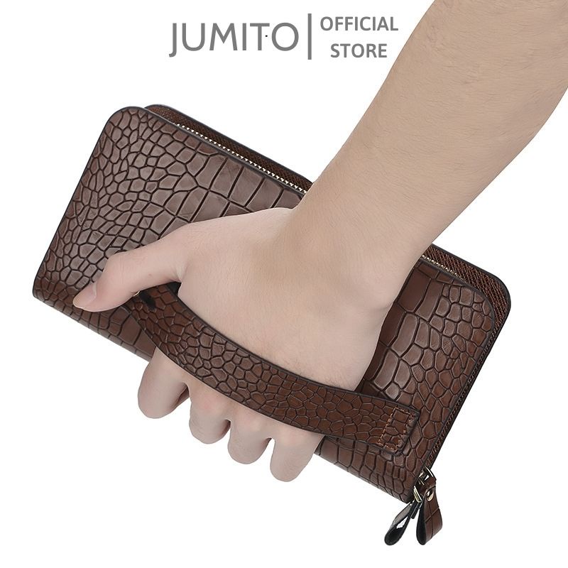 Ví nam cầm tay da sần cao cấp Bae.llerry (2 khóa ) có xỏ tay JUMITO T1.072