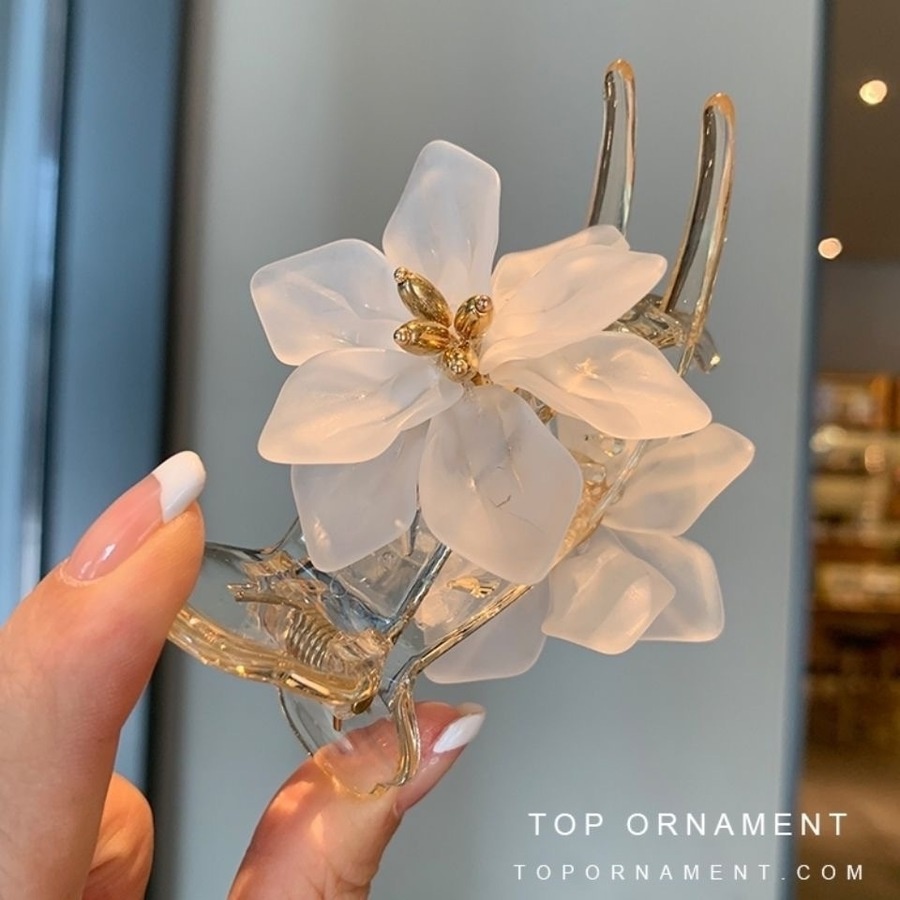 Kẹp Tóc Nhựa Hình Bông Hoa Thời Trang Hàn Quốc Cho Nữ